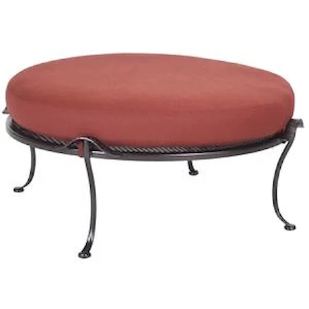 Round Ottoman with Cushion